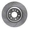 631-46043L Drilled/Slotted Brake Rotor [Silver], 2004-2009 GM, Position: Front Left - image 1