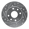 631-47001L Drilled/Slotted Brake Rotor [Silver], 1985-1989 GM, Position: Front Left - image 1