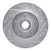 631-47009R Drilled/Slotted Brake Rotor [Silver], 1978-1990 GM, Position: Front Right - image 1