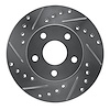 631-47010L Drilled/Slotted Brake Rotor [Silver], 1982-1984 GM, Position: Front Left - image 1