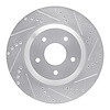 631-47023D Drilled/Slotted Brake Rotor [Silver], 1988-1996 GM, Position: Left Front - image 1
