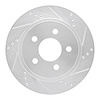 631-47025R Drilled/Slotted Brake Rotor [Silver], 1993-1997 GM, Position: Rear Right - image 1