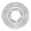 631-47030R Drilled/Slotted Brake Rotor [Silver], 1967-1970 GM, Position: Front Right - image 1