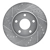 631-47033L Drilled/Slotted Brake Rotor [Silver], 2006-2011 GM, Position: Front Left - image 1