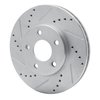 631-47033L Drilled/Slotted Brake Rotor [Silver], 2006-2011 GM, Position: Front Left - image 2