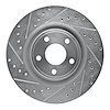 631-47037L Drilled/Slotted Brake Rotor [Silver], 2007-2010 GM, Position: Front Left - image 1