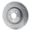 631-47037L Drilled/Slotted Brake Rotor [Silver], 2007-2010 GM, Position: Front Left - image 2