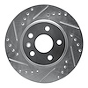 631-47043L Drilled/Slotted Brake Rotor [Silver], Fits Select GM, Position: Front Left - image 1