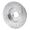 631-47052L Drilled/Slotted Brake Rotor [Silver], Fits Select GM, Position: Rear Left - image 4