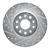 631-47055L Drilled/Slotted Brake Rotor [Silver], Fits Select GM, Position: Front Left - image 1