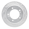 631-47060R Drilled/Slotted Brake Rotor [Silver], 1999-2004 Multiple Makes/Models, Position: Front Right - image 1