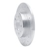 631-47075L Drilled/Slotted Brake Rotor [Silver], Fits Select GM, Position: Rear Left - image 2