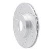 631-47076L Drilled/Slotted Brake Rotor [Silver], Fits Select GM, Position: Front Left - image 2