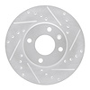 631-47076R Drilled/Slotted Brake Rotor [Silver], Fits Select GM, Position: Front Right - image 1