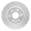 631-47080L Drilled/Slotted Brake Rotor [Silver], Fits Select GM, Position: Front Left - image 1