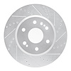 631-47080R Drilled/Slotted Brake Rotor [Silver], Fits Select GM, Position: Front Right - image 1
