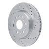 631-48000R Drilled/Slotted Brake Rotor [Silver], Fits Select GM, Position: Rear Right - image 2