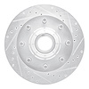 631-48004R Drilled/Slotted Brake Rotor [Silver], 1971-1995 Multiple Makes/Models, Position: Front Right - image 1