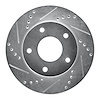 631-48005L Drilled/Slotted Brake Rotor [Silver], 1979-1998 GM, Position: Front Left,Rear Left - image 1