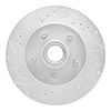 631-48006L Drilled/Slotted Brake Rotor [Silver], 1983-1992 GM, Position: Front Left - image 1