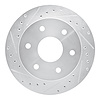 631-48008L Drilled/Slotted Brake Rotor [Silver], 1988-2000 GM, Position: Front Left - image 1