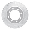 631-48014R Drilled/Slotted Brake Rotor [Silver], 1976-1996 Multiple Makes/Models, Position: Front Right,Fr Right - image 1
