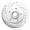 631-48016L Drilled/Slotted Brake Rotor [Silver], 1991-2003 GM, Position: Front Left - image 1