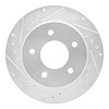 631-48019L Drilled/Slotted Brake Rotor [Silver], 1990-2002 GM, Position: Front Left - image 1