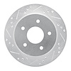 631-48032L Drilled/Slotted Brake Rotor [Silver], 1997-2005 GM, Position: Rear Left - image 1