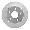 631-48032R Drilled/Slotted Brake Rotor [Silver], 1997-2005 GM, Position: Rear Right - image 1