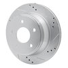 631-48032R Drilled/Slotted Brake Rotor [Silver], 1997-2005 GM, Position: Rear Right - image 2