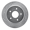 631-48035L Drilled/Slotted Brake Rotor [Silver], 1998-2005 GM, Position: Rear Left - image 1