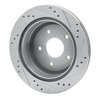631-48035L Drilled/Slotted Brake Rotor [Silver], 1998-2005 GM, Position: Rear Left - image 4