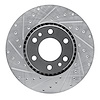 631-48046L Drilled/Slotted Brake Rotor [Silver], 2002-2009 GM, Position: Front Left - image 1