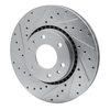 631-48046L Drilled/Slotted Brake Rotor [Silver], 2002-2009 GM, Position: Front Left - image 2