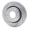 631-48052L Drilled/Slotted Brake Rotor [Silver], 2006-2009 GM, Position: Front Left - image 2