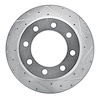 631-48056R Drilled/Slotted Brake Rotor [Silver], 2009-2020 GM, Position: Rr Right,Rear Right - image 1