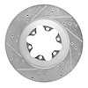 631-48057L Drilled/Slotted Brake Rotor [Silver], 2009-2012 GM, Position: Front Left - image 1