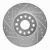 631-48090L Drilled/Slotted Brake Rotor [Silver], Fits Select GM, Position: Front Left - image 1