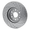 631-48090L Drilled/Slotted Brake Rotor [Silver], Fits Select GM, Position: Front Left - image 4