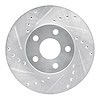 631-52007L Drilled/Slotted Brake Rotor [Silver], 1990-2005 GM, Position: Front Left - image 1