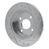 631-53000L Drilled/Slotted Brake Rotor [Silver], 1991-1998 GM, Position: Rear Left - image 4