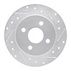 631-53000R Drilled/Slotted Brake Rotor [Silver], 1991-1998 GM, Position: Rear Right - image 1