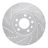 631-53005L Drilled/Slotted Brake Rotor [Silver], 2006-2010 GM, Position: Front Left - image 1