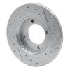 631-54000L Drilled/Slotted Brake Rotor [Silver], 1988-1993 Ford/Lincoln/Mercury/Mazda, Position: Front Left - image 4