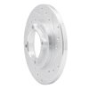 631-54000R Drilled/Slotted Brake Rotor [Silver], 1988-1993 Ford/Lincoln/Mercury/Mazda, Position: Front Right - image 2