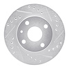 631-54001L Drilled/Slotted Brake Rotor [Silver], 1990-2001 Ford/Lincoln/Mercury/Mazda, Position: Front Left - image 1