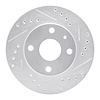 631-54001R Drilled/Slotted Brake Rotor [Silver], 1990-2001 Ford/Lincoln/Mercury/Mazda, Position: Front Right - image 1