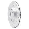 631-54001R Drilled/Slotted Brake Rotor [Silver], 1990-2001 Ford/Lincoln/Mercury/Mazda, Position: Front Right - image 2