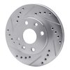 631-54004L Drilled/Slotted Brake Rotor [Silver], 1994-1997 Ford/Lincoln/Mercury/Mazda, Position: Front Left - image 2